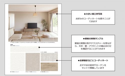 「お部屋別コーディネート集」掲載のコーディネート例