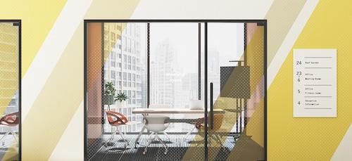 「Digital Print Library」よりインクジェットデザインのガラスフィルム「キャンディライン」