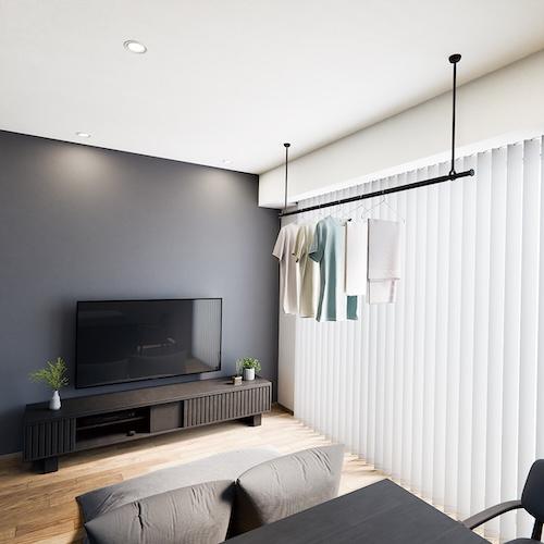 「ランドリーバーLB-1」リビングでの設置イメージ