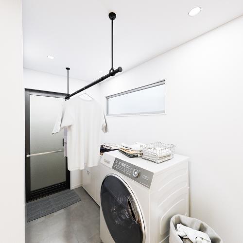 着脱式のため手狭なランドリールームに設置しても安心